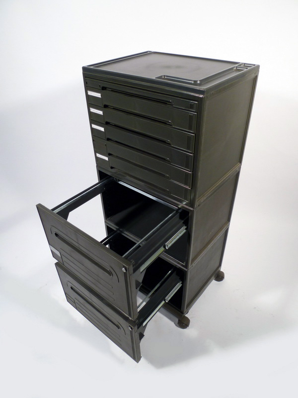 archivador cajones mueble 3modulos carro plastico 108x47x35 (18eu.) 1u